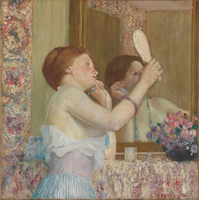 800px Woman with a Mirror Frieseke dcc0b