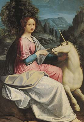 the lady and the unicorn by luca longhi 16th century 32825