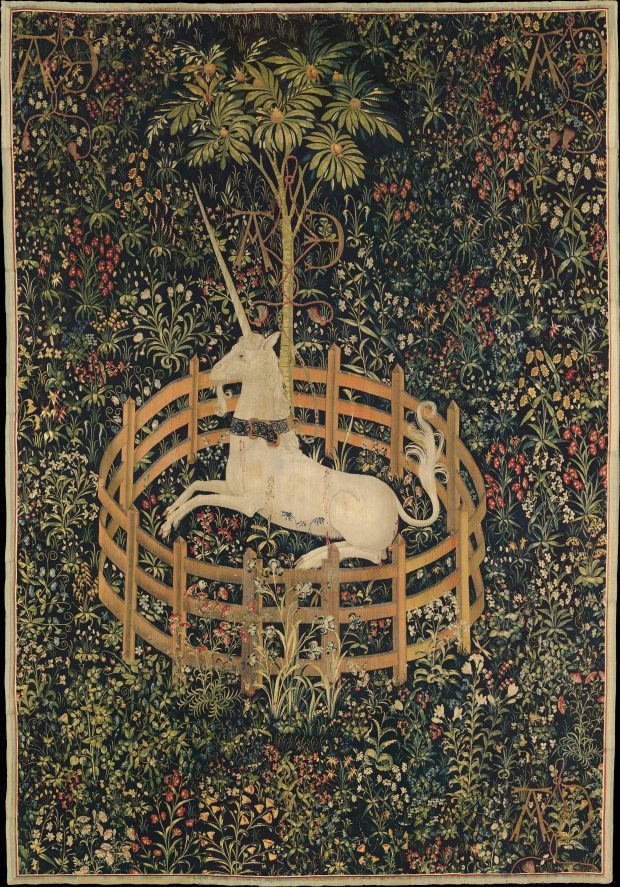 the unicorn in captivity one of the series of seven tapestries the hunt of the unicorn 1495 1505 e1523284339161 1cc75