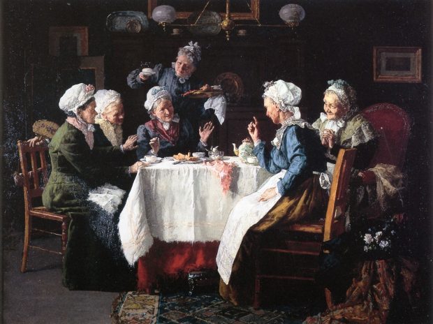 Tea Party by Louis Charles Moeller 1905 e1540766741246 e2df4