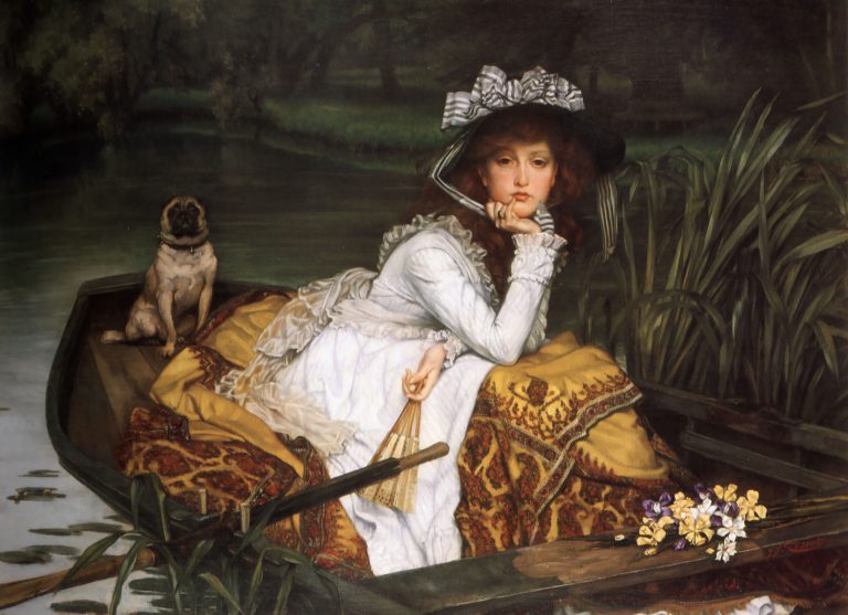 pug young lady in a boat james tissot 768x557 e03ea